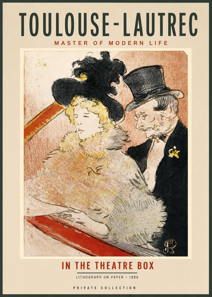 Toulouse-Lautrec In the Theatre Box No2 - Plakát