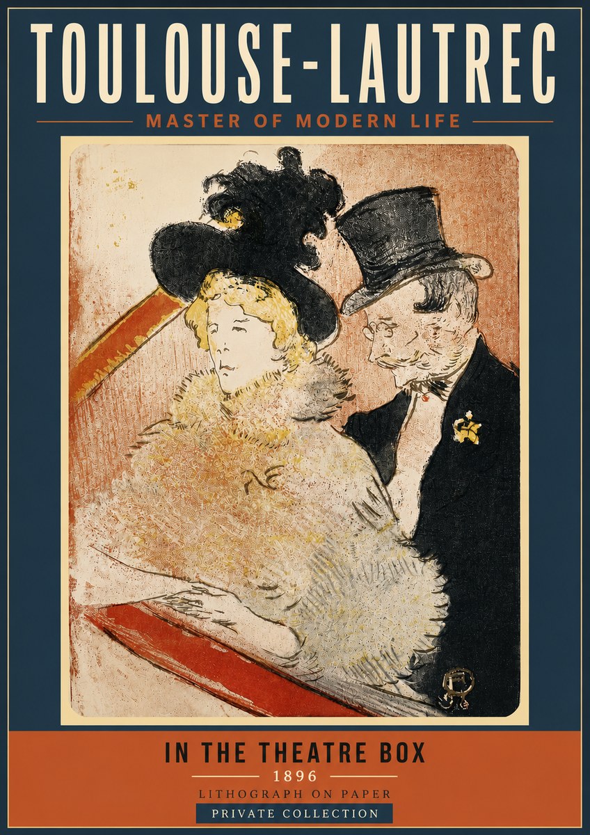 Toulouse-Lautrec In the Theatre Box No4 - Plakát