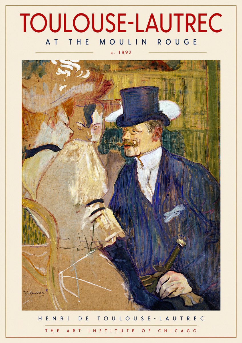 Toulouse-Lautrec At the Moulin Rouge III No3 - Plakát