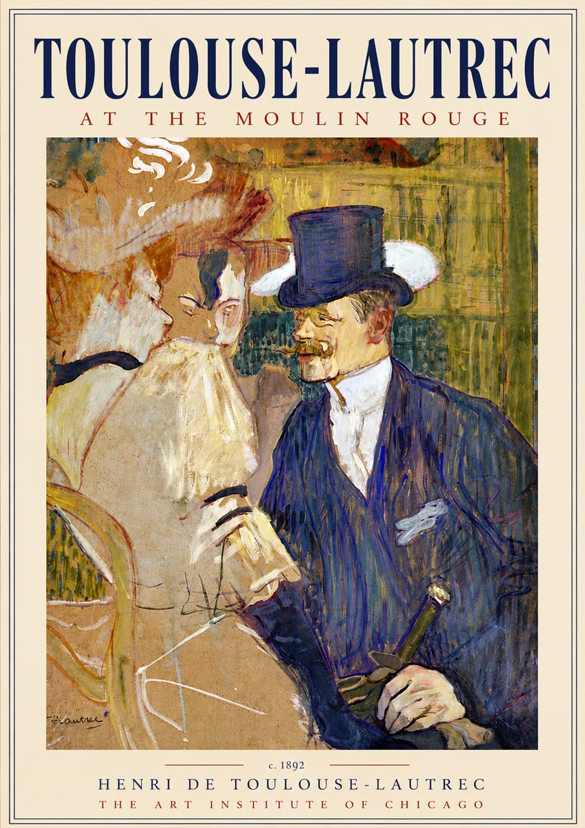 Toulouse-Lautrec At the Moulin Rouge III No6 - Plakát