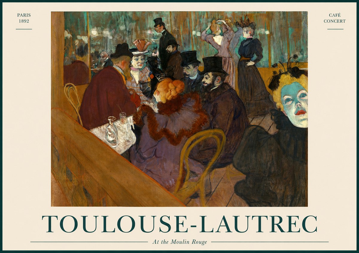 Toulouse-Lautrec At the Moulin Rouge IV No1 - Plakát
