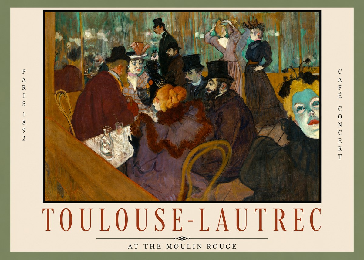 Toulouse-Lautrec At the Moulin Rouge IV No2 - Plakát