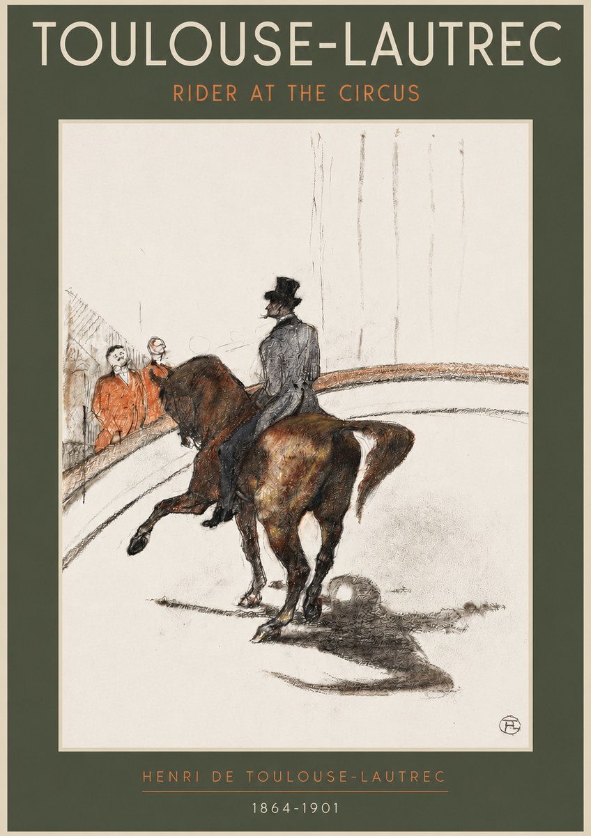 Toulouse-Lautrec Rider at the Circus No3 - Plakát