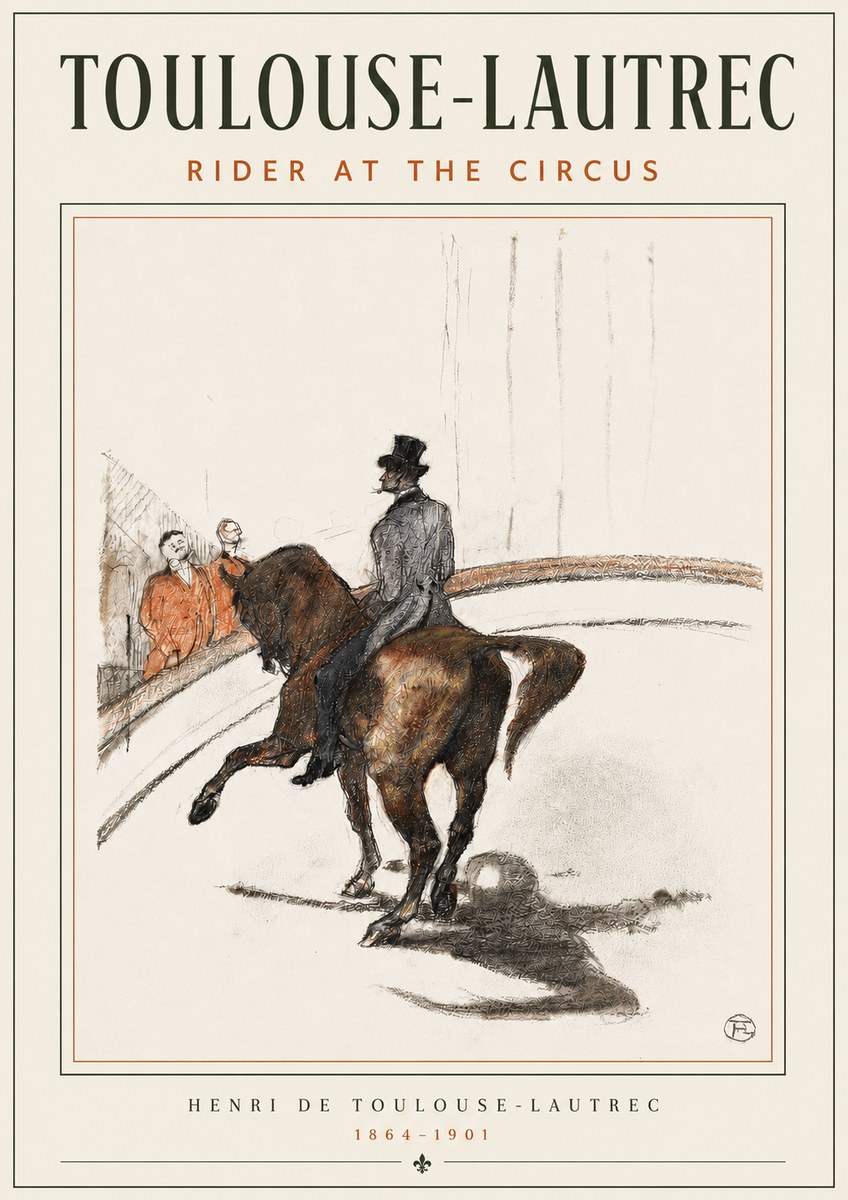 Toulouse-Lautrec Rider at the Circus No4 - Plakát