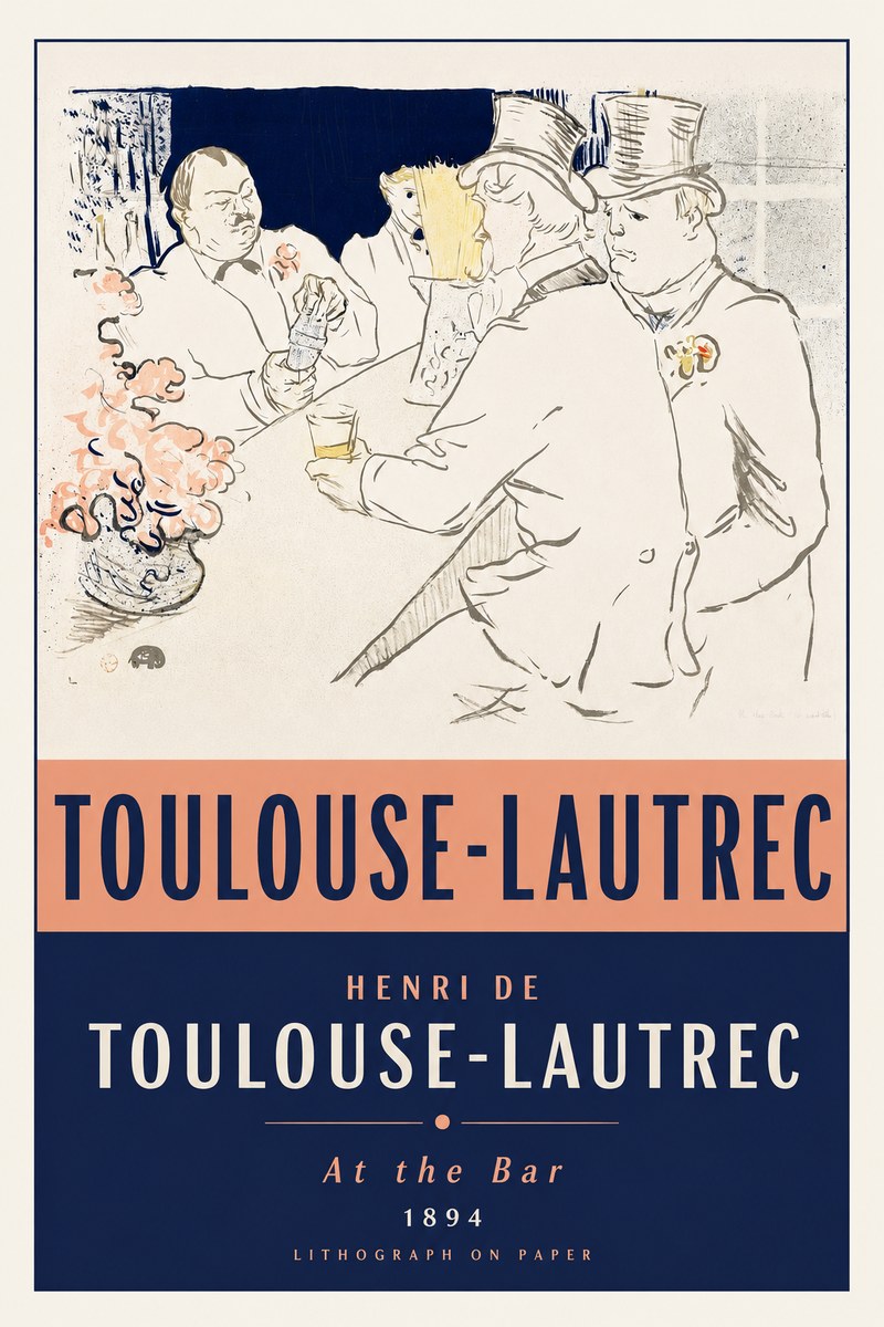 Toulouse-Lautrec At the Bar No2 - Plakát