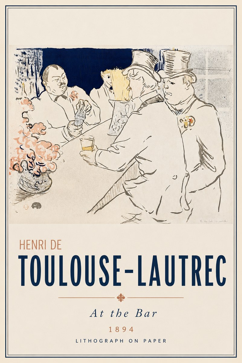 Toulouse-Lautrec At the Bar No3 - Plakát