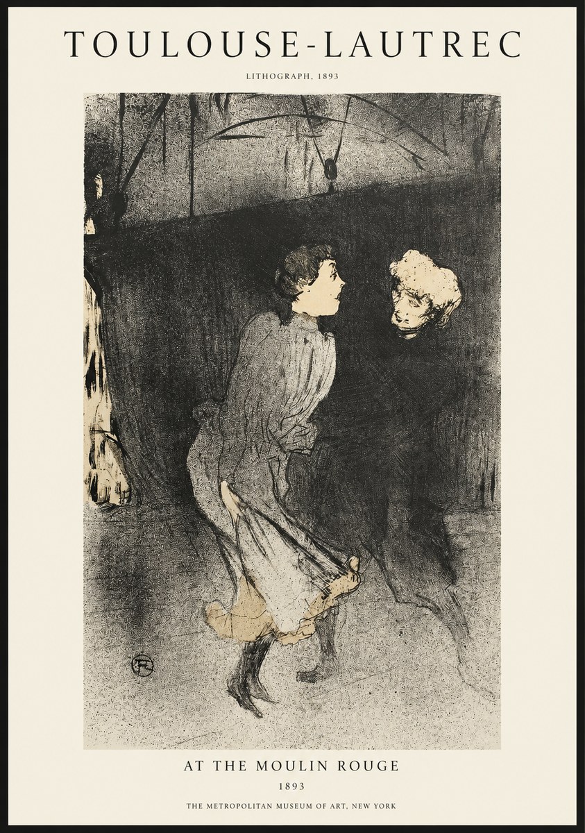 Toulouse-Lautrec At the Moulin Rouge VI No1 - Plakát