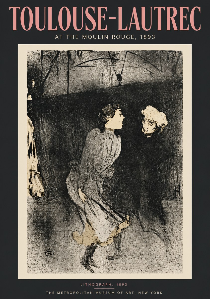 Toulouse-Lautrec At the Moulin Rouge VI No5 - Plakát
