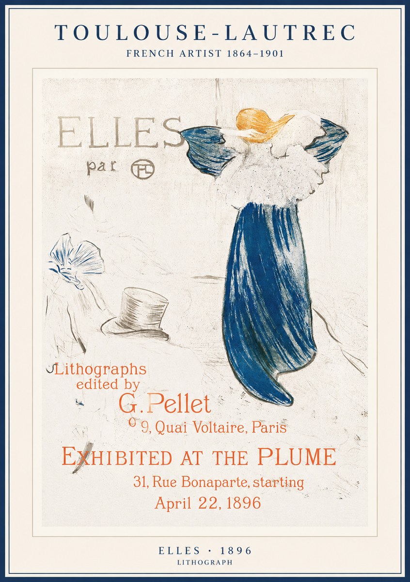 Toulouse-Lautrec Elles No1 - Plakát
