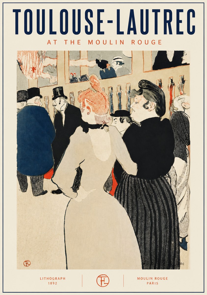 Toulouse-Lautrec At the Moulin Rouge VII No2 - Plakát