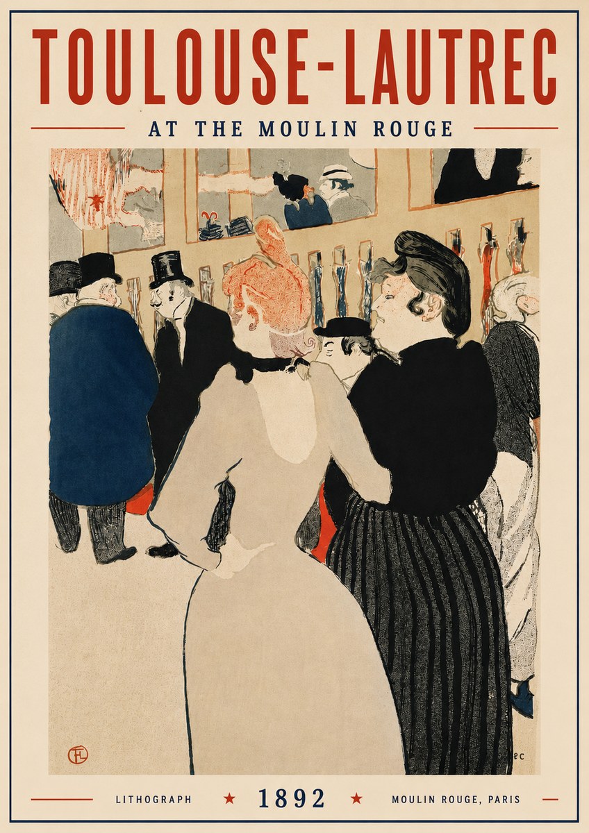 Toulouse-Lautrec At the Moulin Rouge VII No3 - Plakát