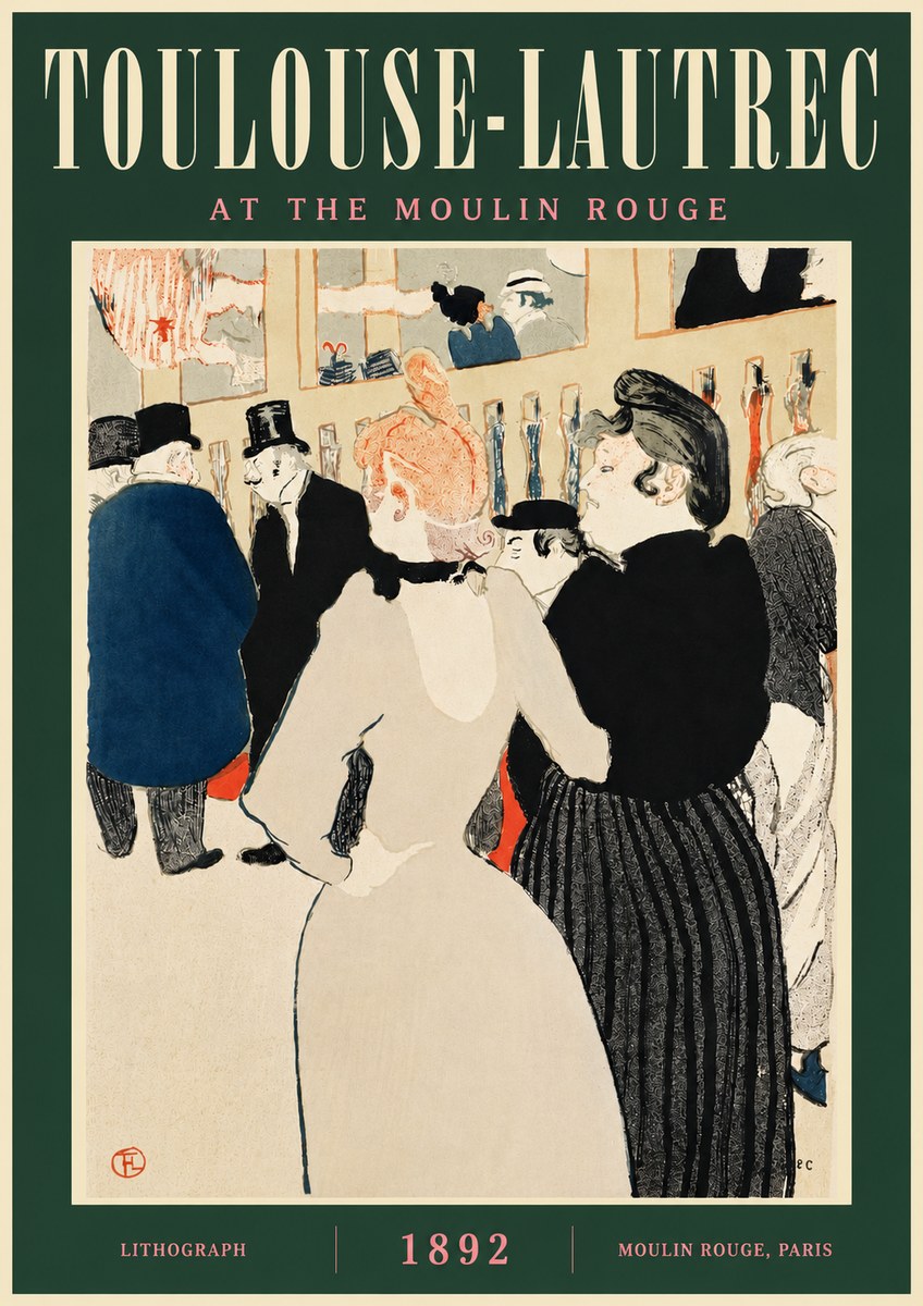 Toulouse-Lautrec At the Moulin Rouge VII No4 - Plakát
