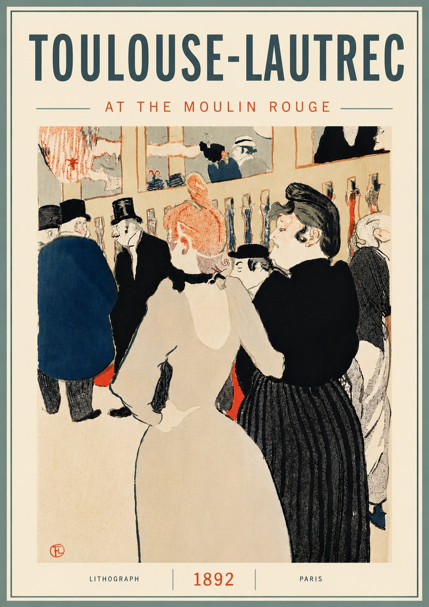 Toulouse-Lautrec At the Moulin Rouge VII No6 - Plakát