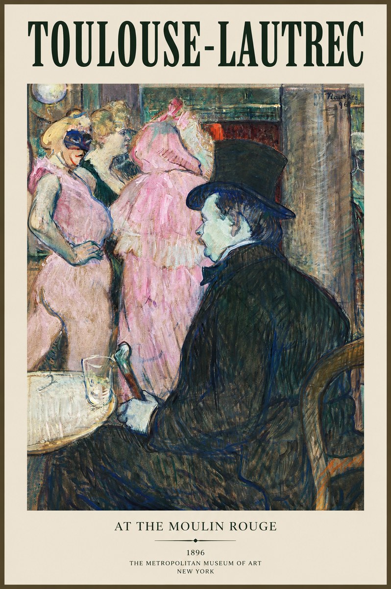 Toulouse-Lautrec At the Moulin Rouge VIII No1 - Plakát