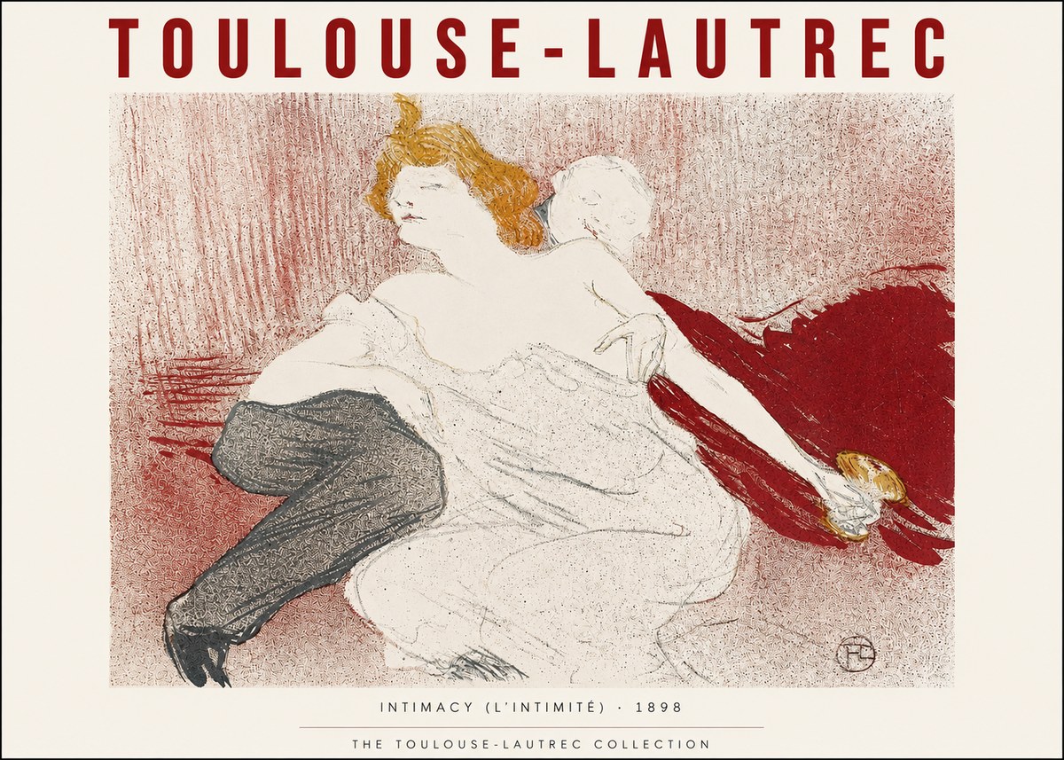 Toulouse-Lautrec Intimacy (L'intimité) No2 - Plakát