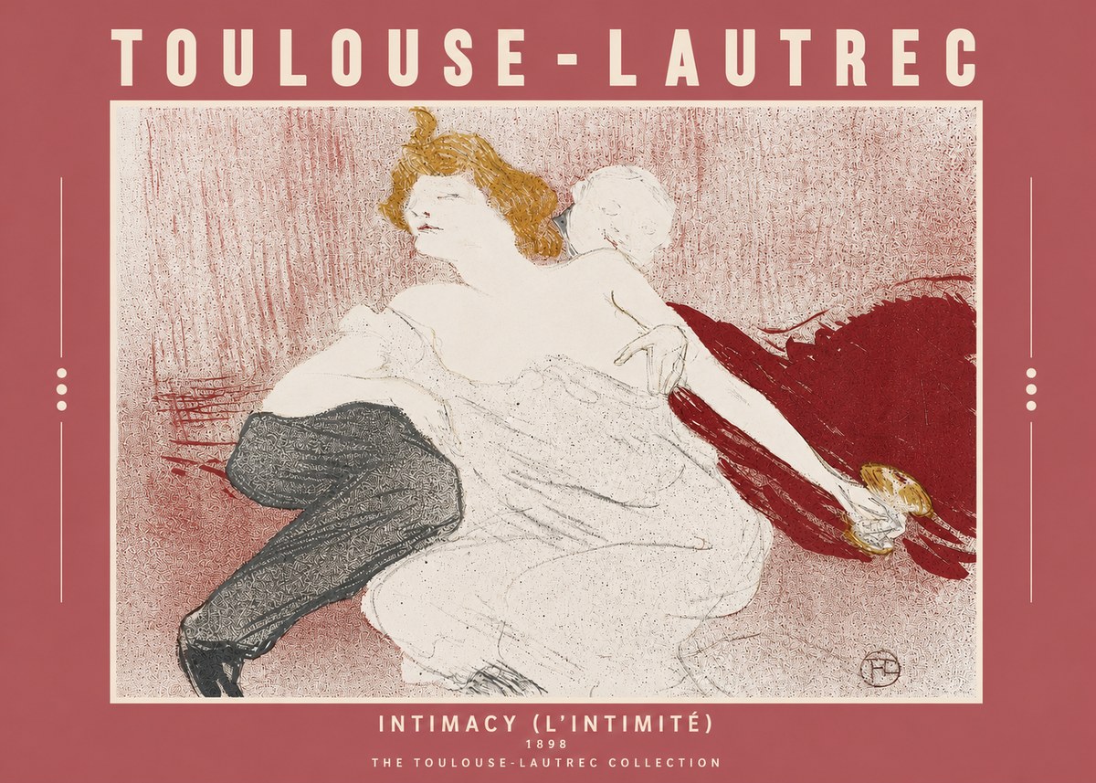 Toulouse-Lautrec Intimacy (L'intimité) No3 - Plakát
