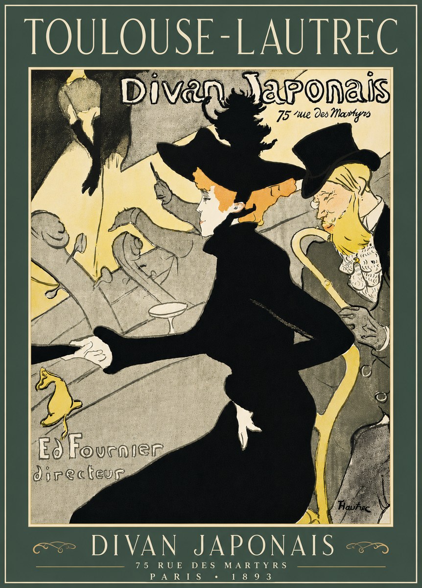 Toulouse-Lautrec Divan Japonais No6 - Plakát