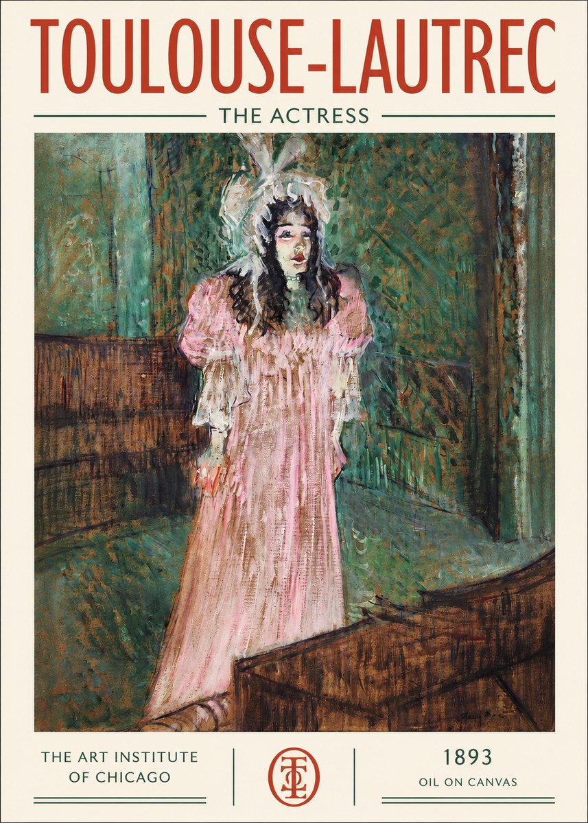 Toulouse-Lautrec The Actress No2 - Plakát