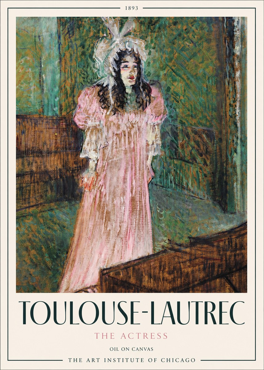 Toulouse-Lautrec The Actress No4 - Plakát