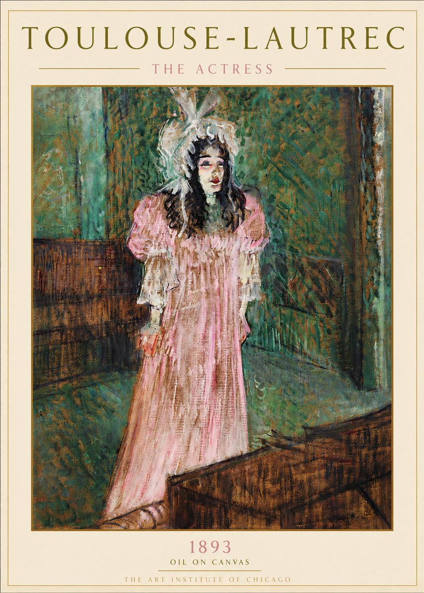 Toulouse-Lautrec The Actress No6 - Plakát