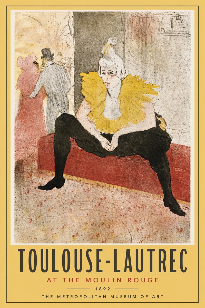 Toulouse-Lautrec At the Moulin Rouge X No4 - Plakát