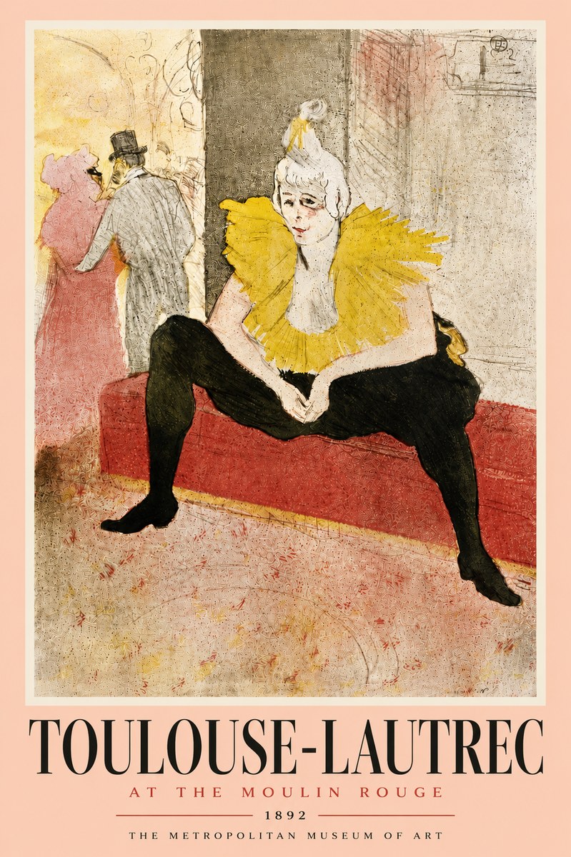 Toulouse-Lautrec At the Moulin Rouge X No6 - Plakát