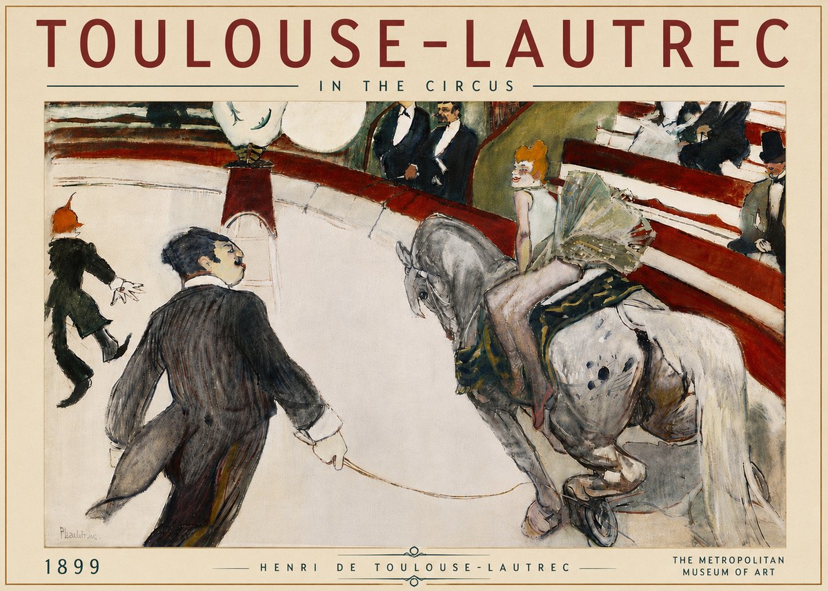 Toulouse-Lautrec In the Circus No6 - Plakát