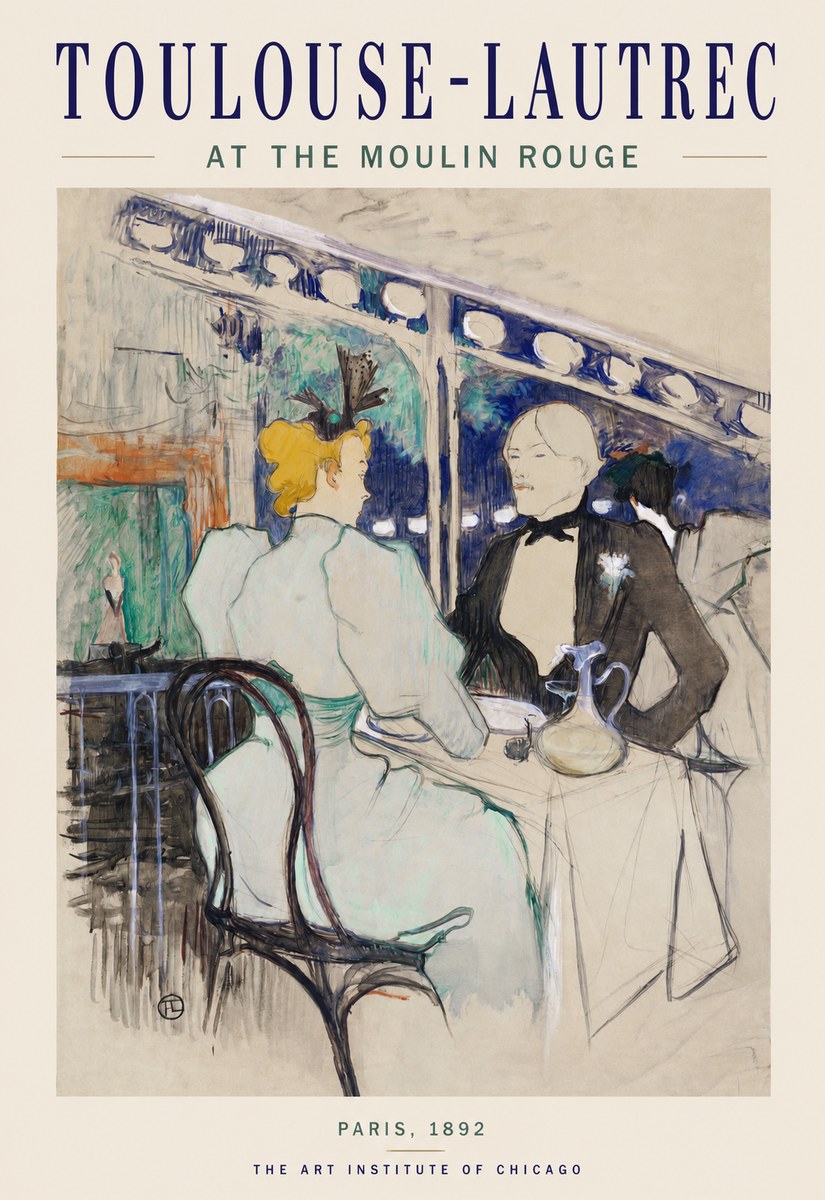 Toulouse-Lautrec At the Moulin Rouge XI No1 - Plakát