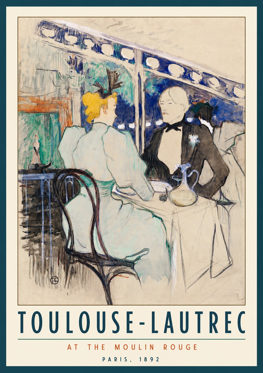 Toulouse-Lautrec At the Moulin Rouge XI No2 - Plakát