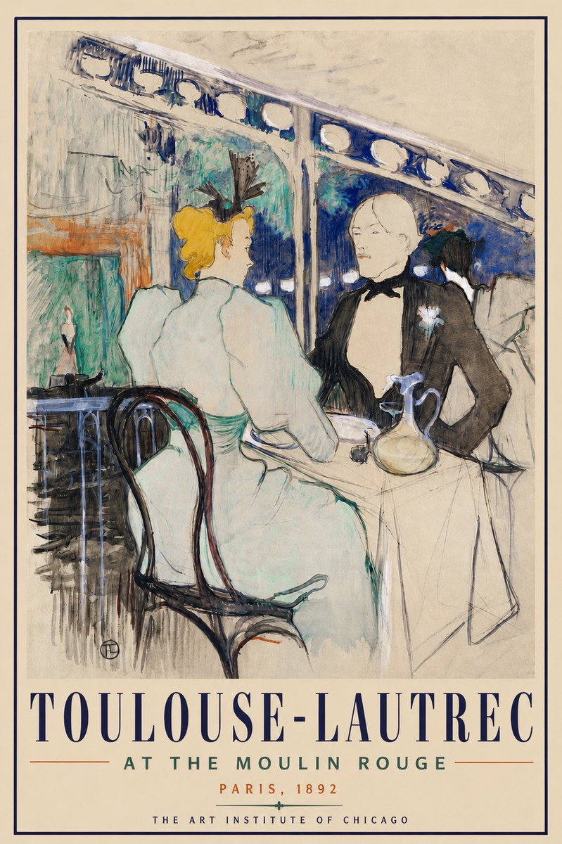 Toulouse-Lautrec At the Moulin Rouge XI No4 - Plakát