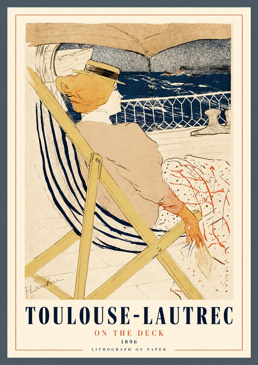 Toulouse-Lautrec On the Deck No2 - Plakát