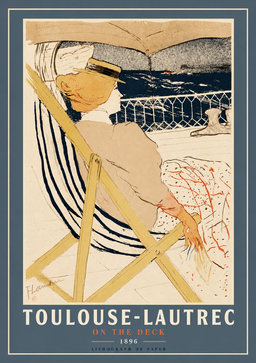 Toulouse-Lautrec On the Deck No6 - Plakát
