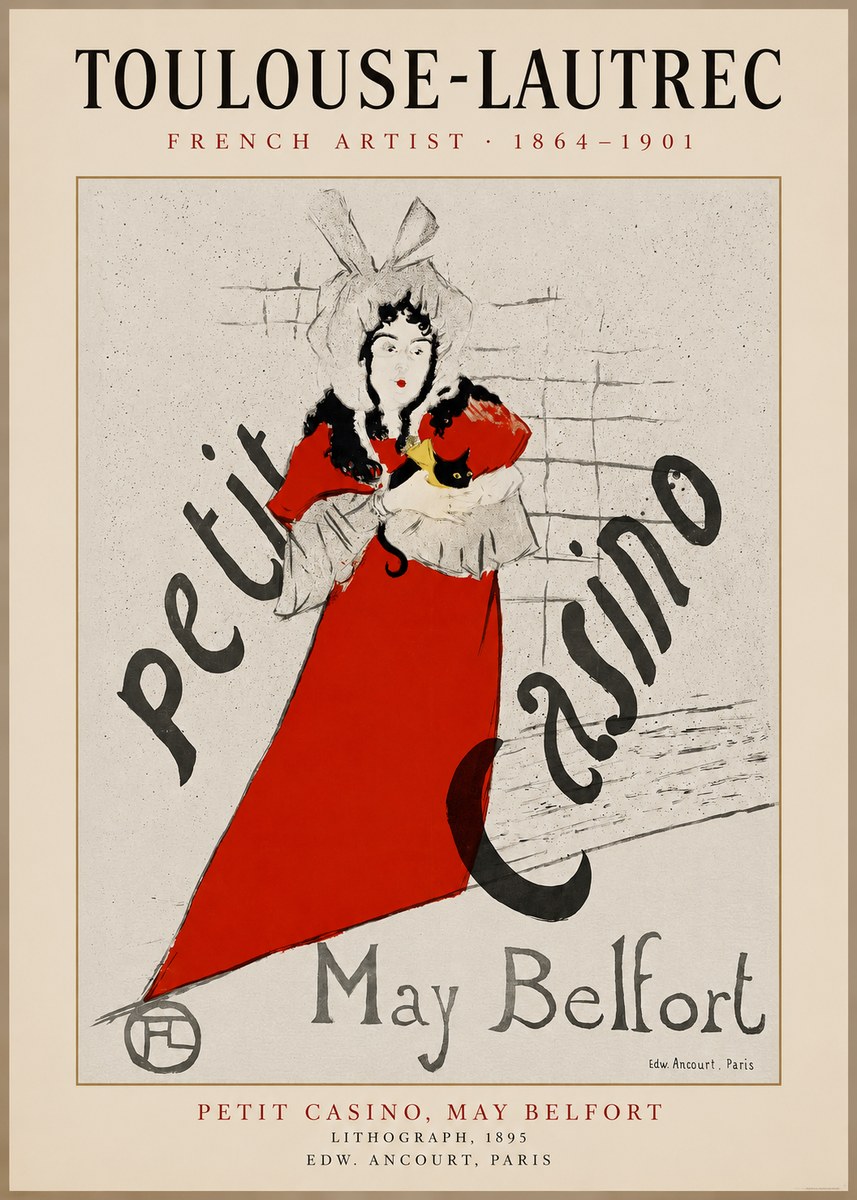 Toulouse-Lautrec Petit Casino, May Belfort No1 - Plakát