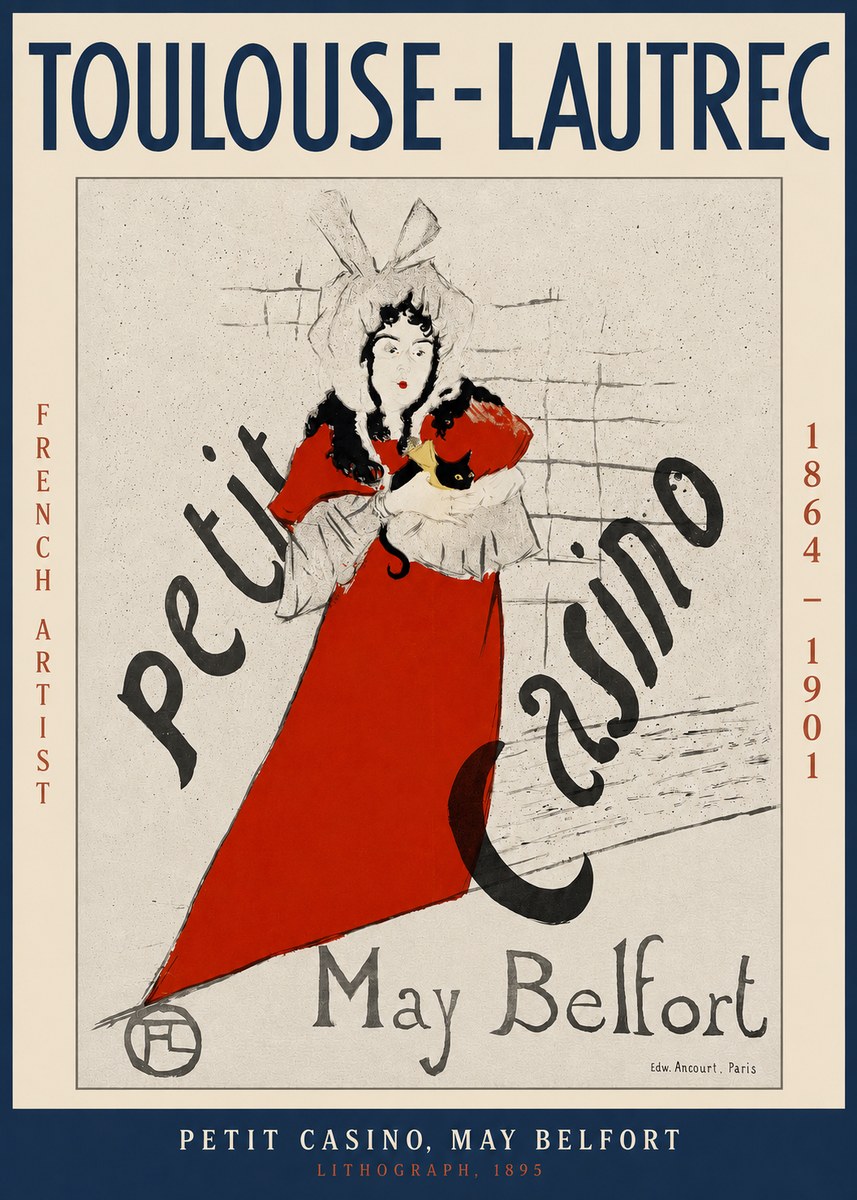 Toulouse-Lautrec Petit Casino, May Belfort No2 - Plakát