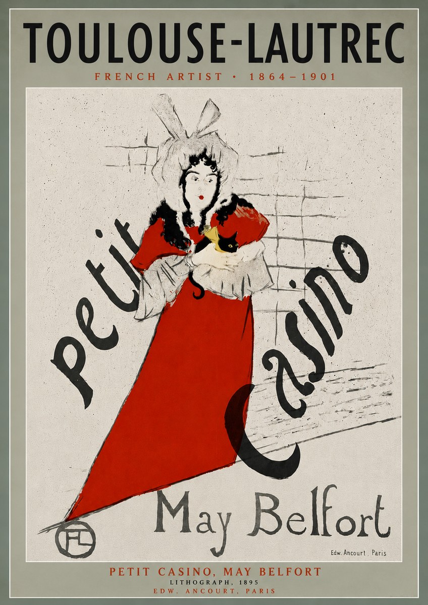 Toulouse-Lautrec Petit Casino, May Belfort No5 - Plakát