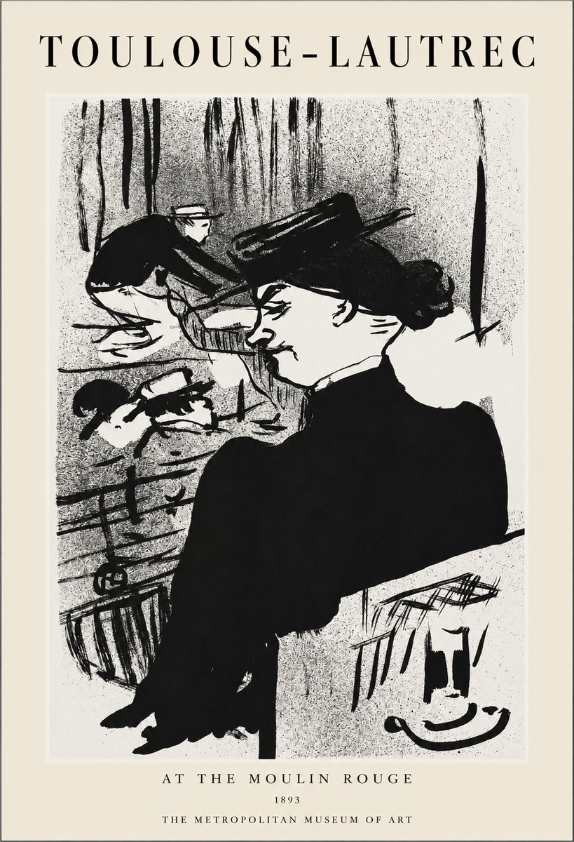 Toulouse-Lautrec At the Moulin Rouge XII No1 - Plakát