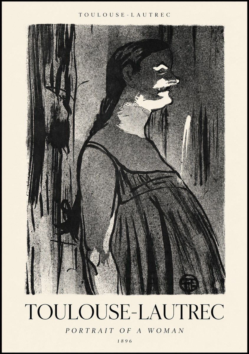 Toulouse-Lautrec Portrait of a Woman III No1 - Plakát