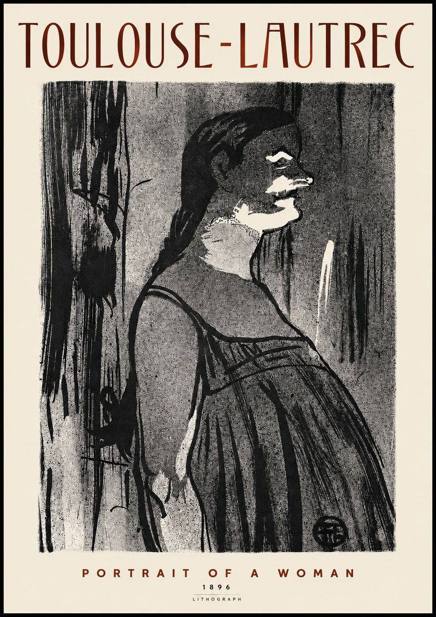 Toulouse-Lautrec Portrait of a Woman III No4 - Plakát