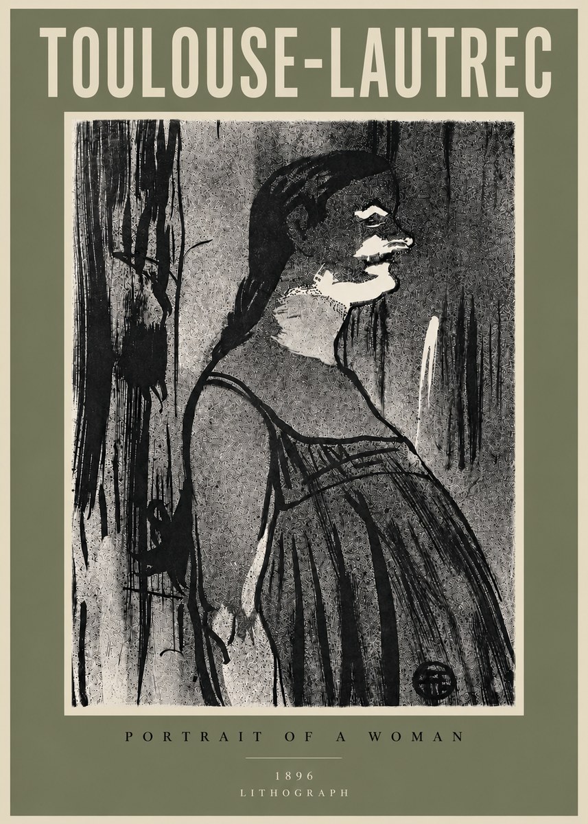 Toulouse-Lautrec Portrait of a Woman III No5 - Plakát