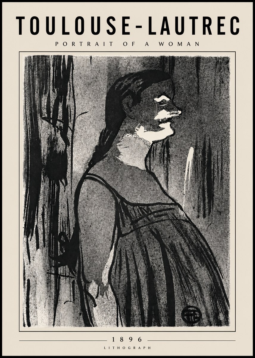 Toulouse-Lautrec Portrait of a Woman III No6 - Plakát