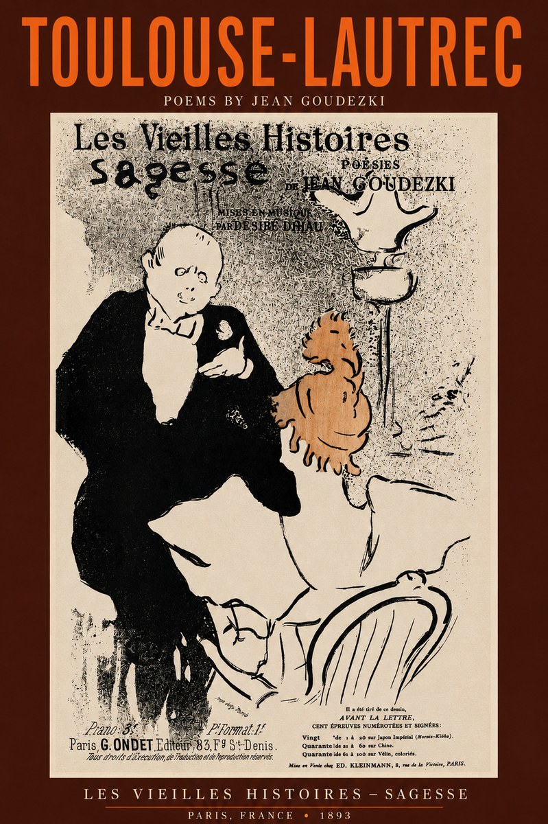 Toulouse-Lautrec Les Vieilles Histoires - Poésies Sagesse Jean Goudezki No2 - Plakát