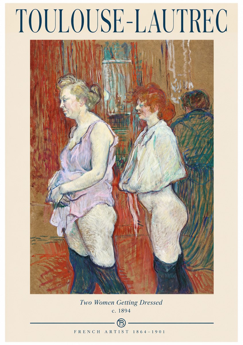 Toulouse-Lautrec Two Women Getting Dressed No1 - Plakát