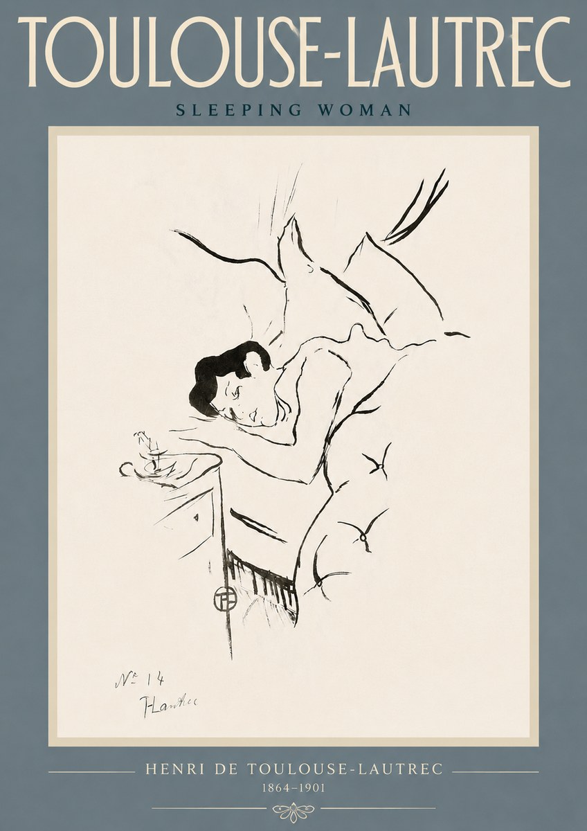 Toulouse-Lautrec Sleeping Woman No4 - Plakát