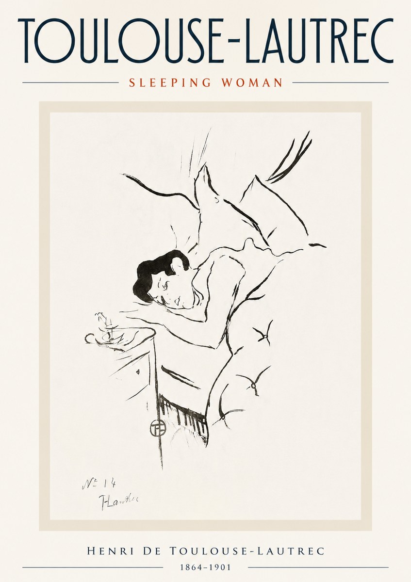 Toulouse-Lautrec Sleeping Woman No5 - Plakát