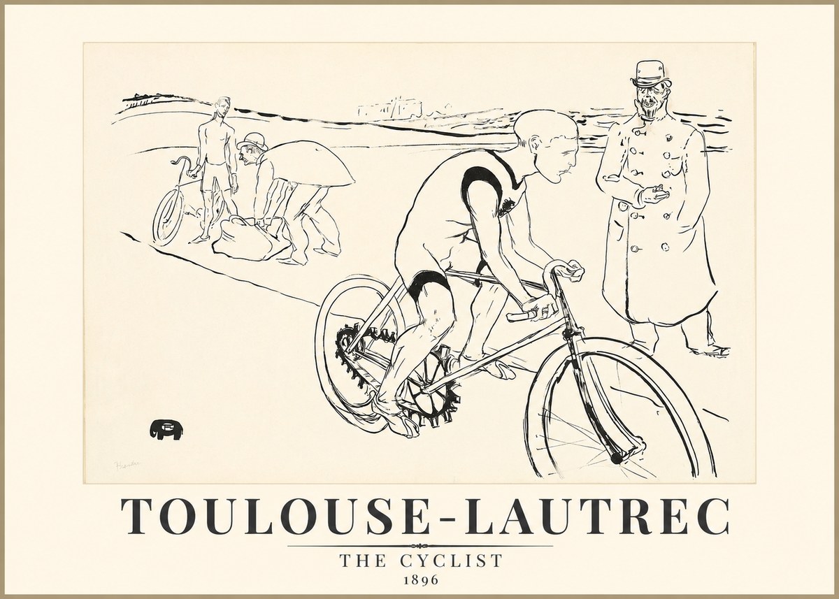 Toulouse-Lautrec The Cyclist No1 - Plakát