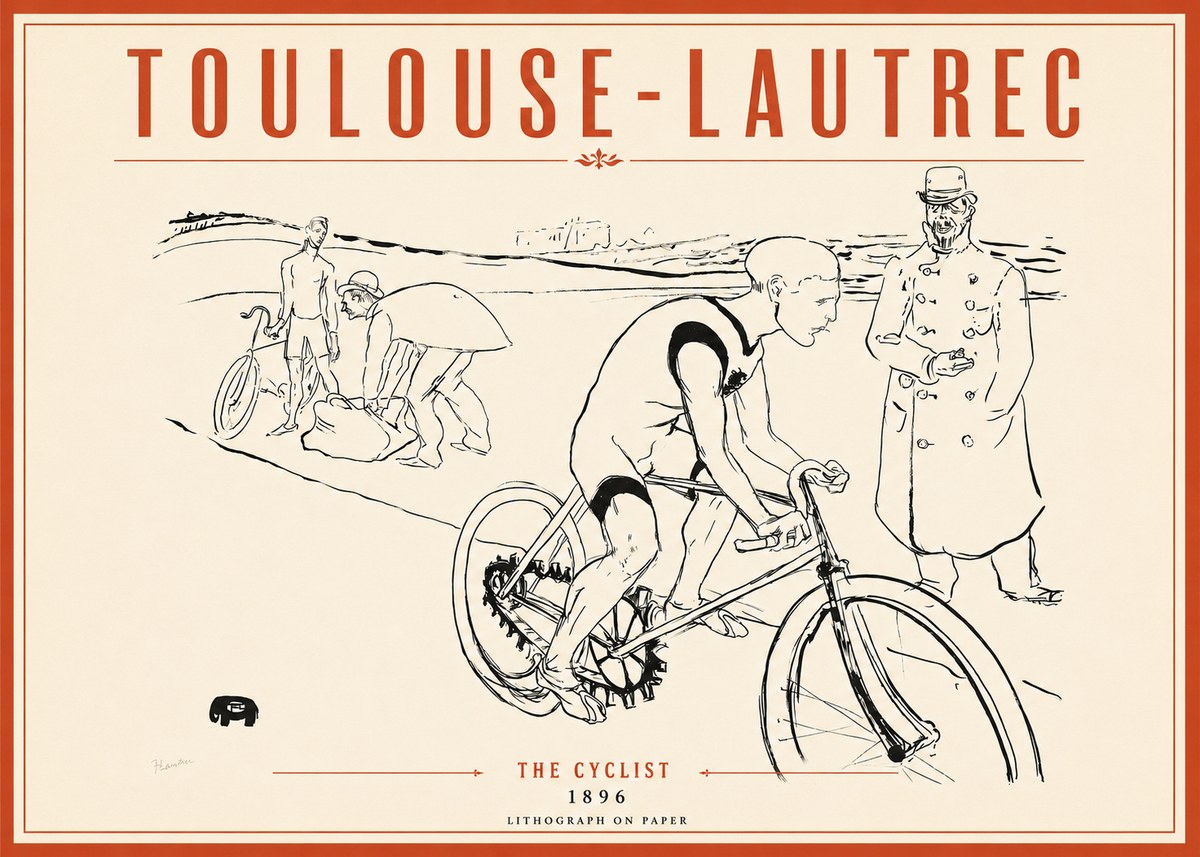 Toulouse-Lautrec The Cyclist No2 - Plakát