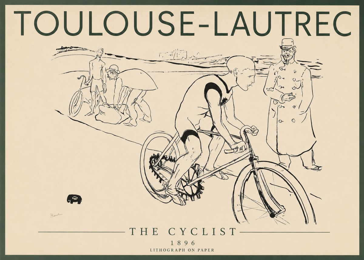 Toulouse-Lautrec The Cyclist No3 - Plakát