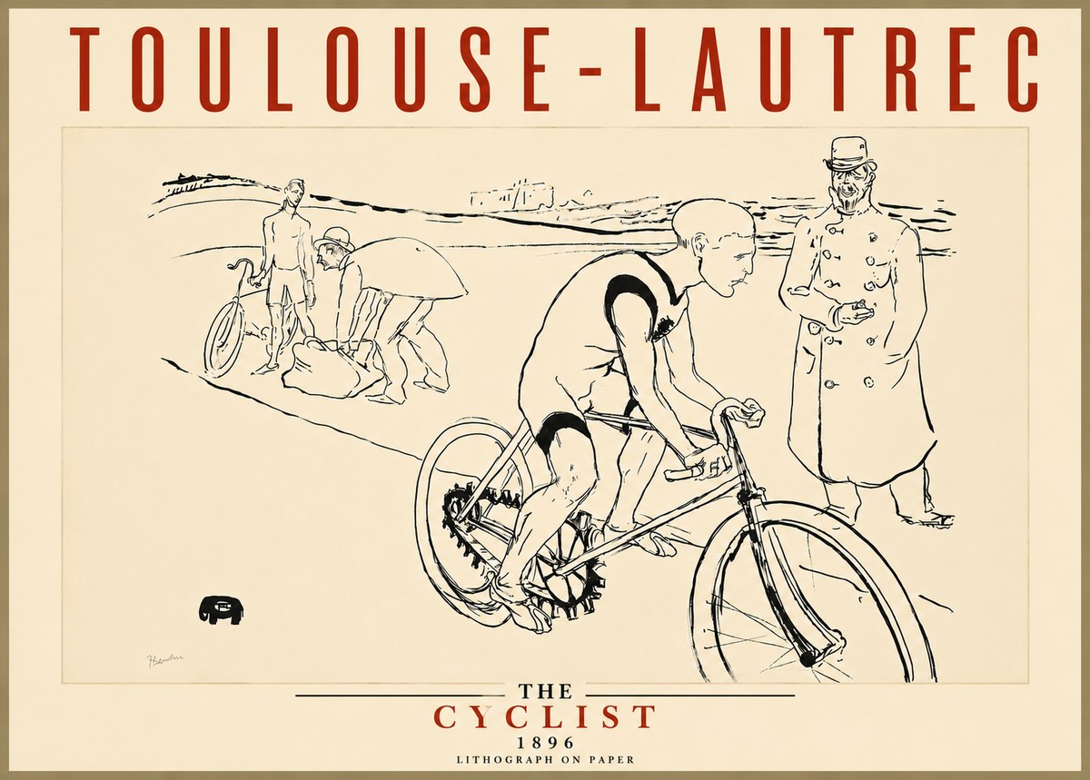Toulouse-Lautrec The Cyclist No5 - Plakát