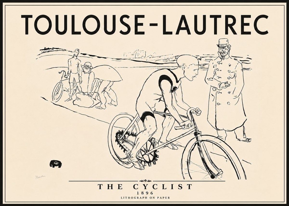 Toulouse-Lautrec The Cyclist No6 - Plakát