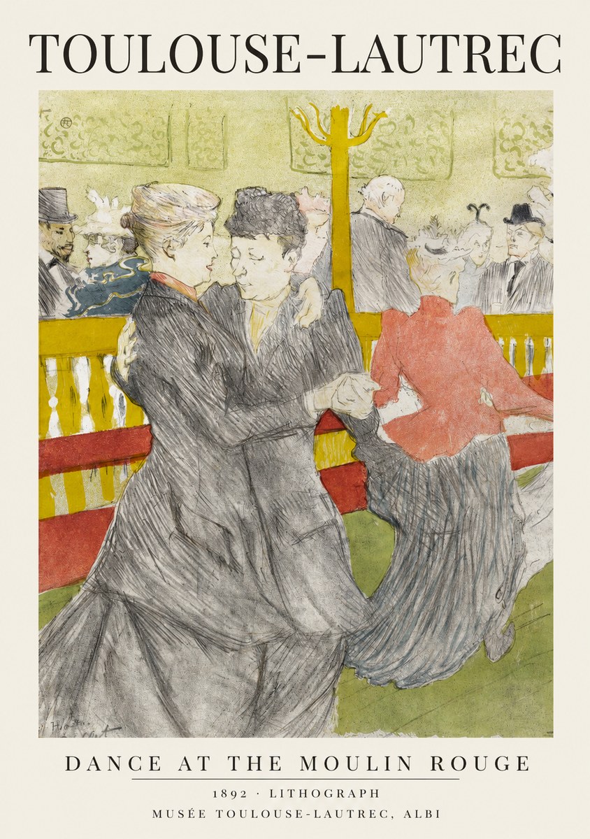 Toulouse-Lautrec Dance at the Moulin Rouge No1 - Plakát